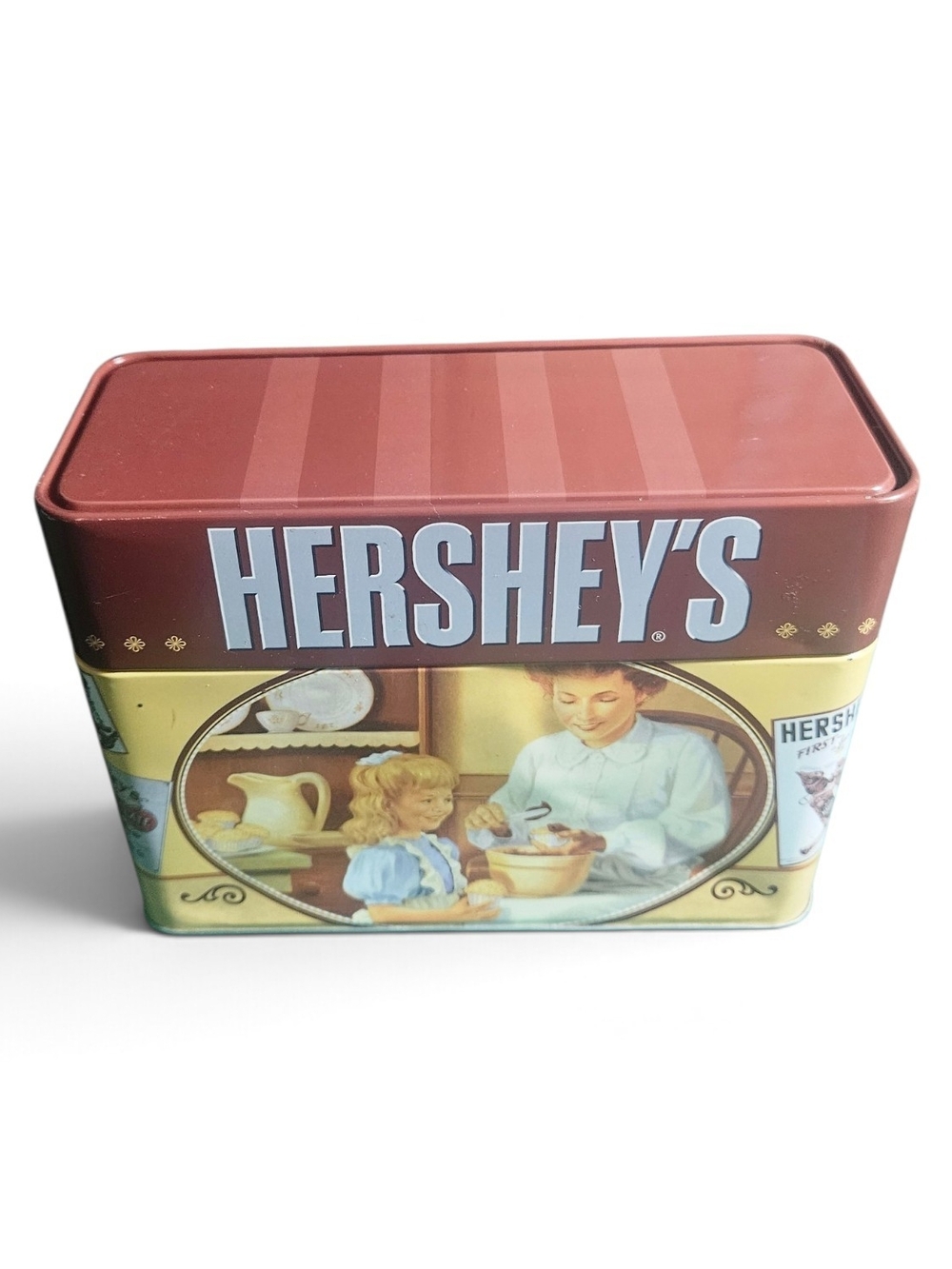 Hershey’s Keepsake Vintage Recipe Box Tin Retro Chocolate Baking Recipe Cards